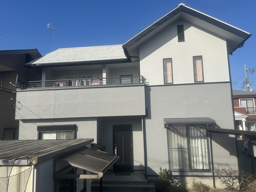 宇都宮市陽南の屋根塗装・外壁塗装 完工後の正面外観