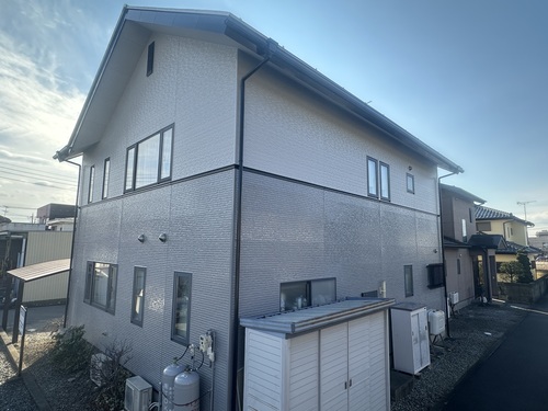 宇都宮市陽南の屋根塗装・外壁塗装 完工後の側面外観